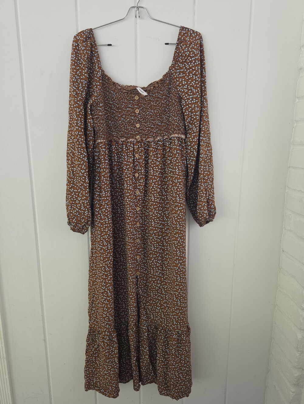 Brown Floral Dress